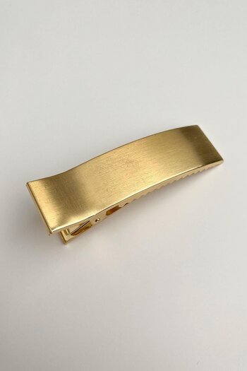 Modex Gold Color Rectangular Plate Pinch Buckle (Width:2 Length:9)