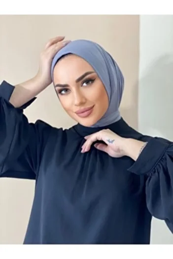 Organic Scarfs Women's Hijab Combed Cotton Snap-On Ready Bone Shawl Model Scarf Shawl
