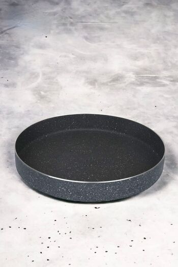 Gerçektrend Granite Round Baking Tray Gray Color 36 cm