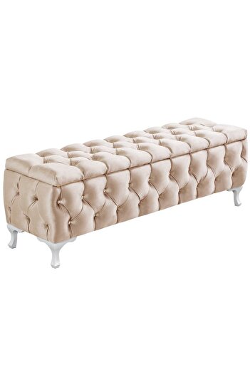Setay Yatak Ucu Pufu, Cappy Bench, Sandıklı Ayakucu Pufu 40x50x90