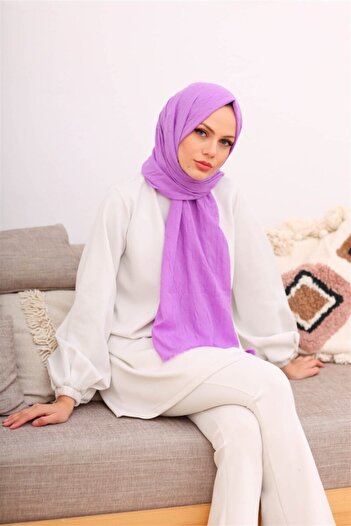 LİNASCARFS Bamboo Krash Shawl Lilac
