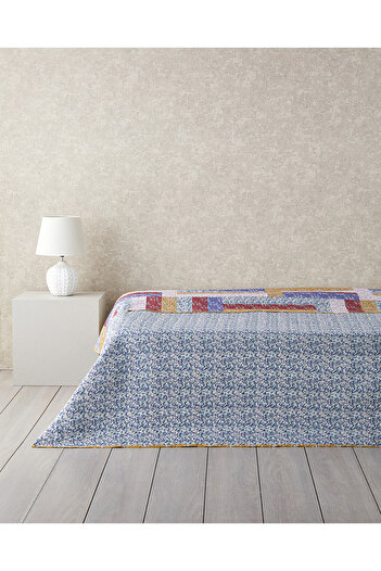 English Home Pink Single Log Cabin Patchwork Cover - 160X220 Cm, Multi-Purpose