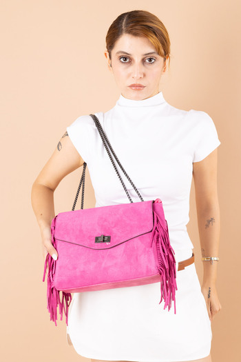Getcho Dream Women's Genuine Suede Tassel Shoulder Bag and Crossbody Bag