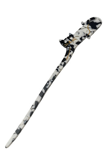 Modex 17cm Lying Cat Figured Stick Hair Bun Clip