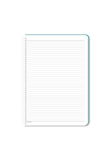 SEYFİKİRTASİYE 80 Sheets Lined 16x22 Cm Cardboard Cover - Ring Binder Notebook, Travelers Sharp Color