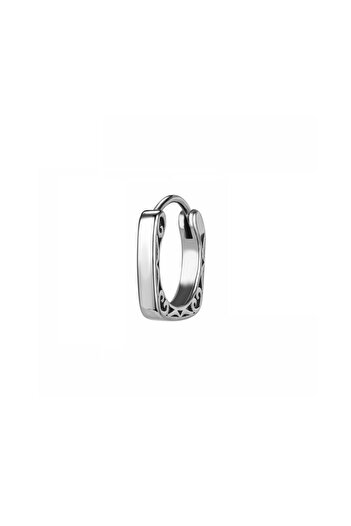 Viking Boutique Square Hoop Vintage Snap-on Men's 316l Steel Earrings