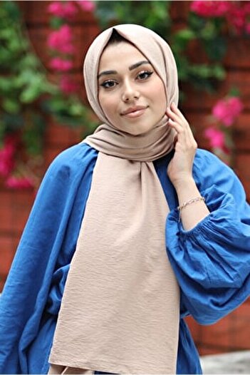 feronis Γυναικείο Hijab Βαμβακερό Μοντέλο Cazz Shawl _ Μπεζ