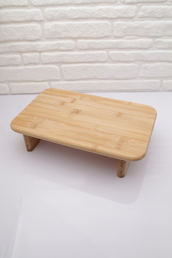 zezedesing Bamboo Footed Rectangular Riser - Board / Organizer / Spice Organizer Stand