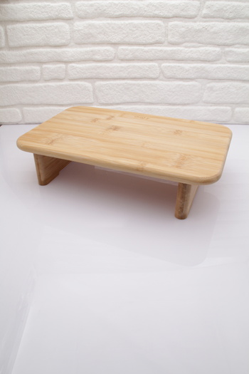 zezedesing Bamboo Footed Rectangular Riser - Board / Organizer / Spice Organizer Stand