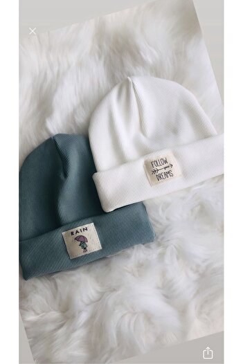 afralya home 2-piece Rib Beanie Set - for Children and Baby