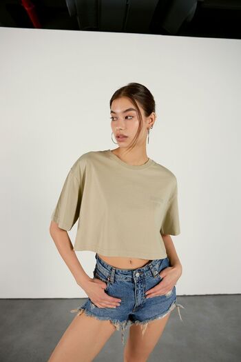 VATKALI Oversize Fit Crop póló