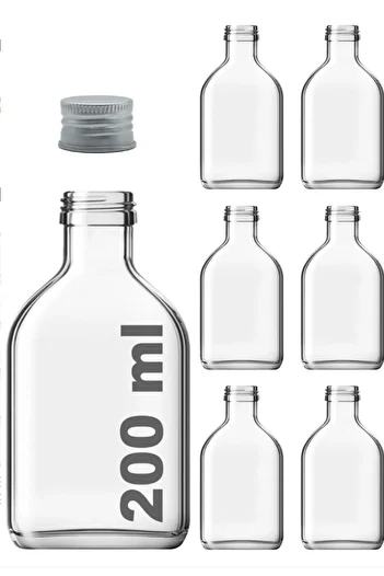 CASANATURA Cold Brew Transparent 200 Ml Leak Proof Silver Metal Lid Glass Bottle