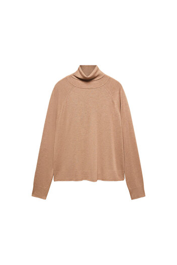 MANGO Woman Dark Camel Women's Sweater - Model67010462