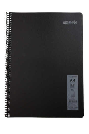 Mynote Flex A4 60 Sheets Lined Spiral Plastic Neon Cover Notebook