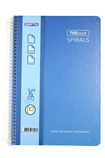 HOBİMOBİ THEBOOK SPIRALY HARD COVER NOTEBOOK 100 SHEETS CHECK 17 x 24 cm
