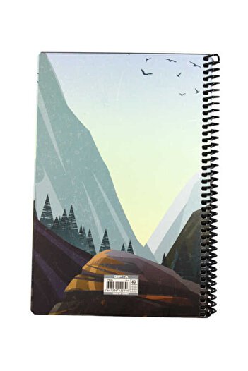 Gıpta 80 Sheets Checked Cardboard Cover Spiral Notebook 17 X 24 Cm