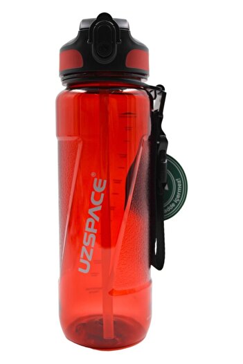Uzspace 6056 Model - Red Tritan with Straw and 850 ml Compartment