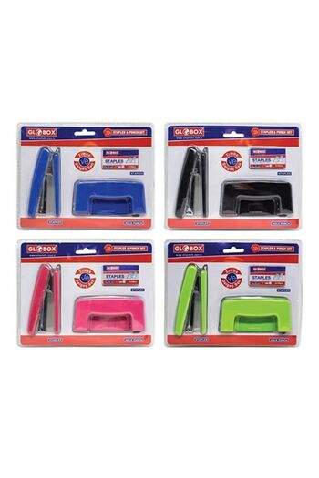 Globox Stapler and Hole Punch Set Blue