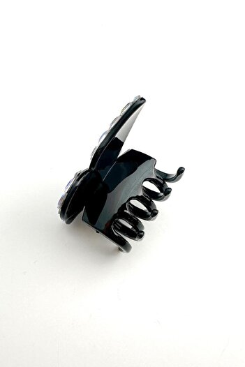 Modex Baguette Jewelled Black Butterfly Latch Buckle