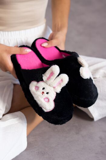 STOCON Γυναικεία Rabbit Figured Silent Sole βελούδινη αφράτη παντόφλες για το σπίτι Παντόφλες προίκας Stc1003