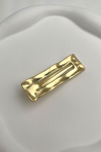 Modex Cataramă laterală din metal, dreptunghiulară, curbată de culoare aurie (dimensiune: 6,5 cm)