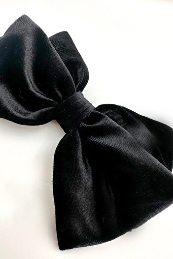 Modex Black Velvet Bow Automatic Hair Clip