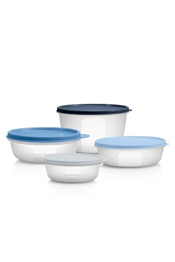 Tupperware Miracle Storage Container 4 pcs SS.BOWL 300ML + 630ML + 950ML+ 1.9 LT
