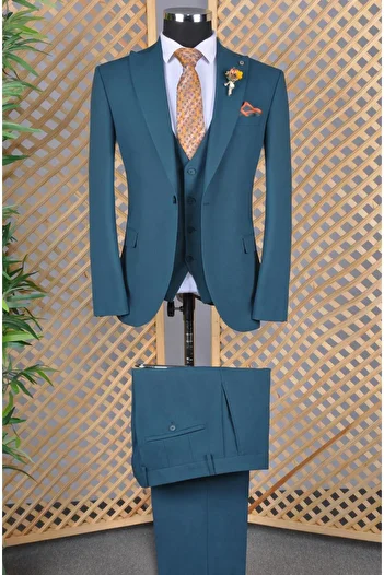 BAGGI SMOKED COLLAR SINGLE BUTTON DOUBLE TEAR-FREE VEST GREEN