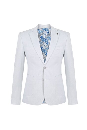 ACTUAL Blazer Slim Fit Blazer Single Jacket 7136-1 Light Blue