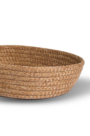 KAAN HOME TEKSTİL Kaan Home - Oval Jute Bread Basket, Hand Woven