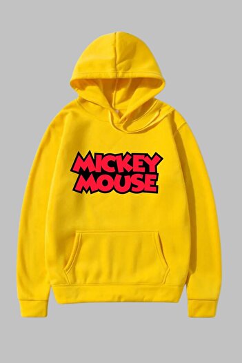 Nyda Collections Φούτερ με κουκούλα με κουκούλα με στάμπα Micky Mouse - Μακρυμάνικο, Τσέπη