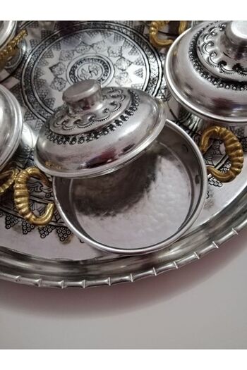 Gulaysenindunyasimardin Copper Breakfast Embroidered Bowl 6 Pieces