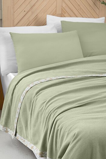 Evim Double Pique Set - 100% Cotton, Edge Piping, 200X220 cm