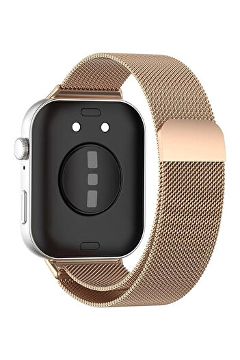 Tagomoon Huawei Watch Fit 3 / Fit 4 / Fit 4 Pro Ile Uyumlu Kordon Hasır Örgü Metal Mıknatıslı Kayış