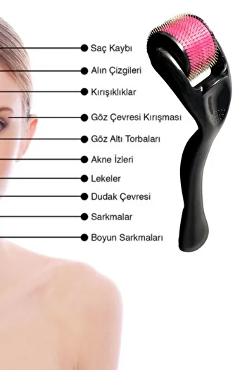 Dermaroller DERMANEW Skin Spot Facial Renewal - dermaroller - χτένα - μασάζ μαλλιών Ρολό τιτανίου με 540 βελόνες (1 mm)