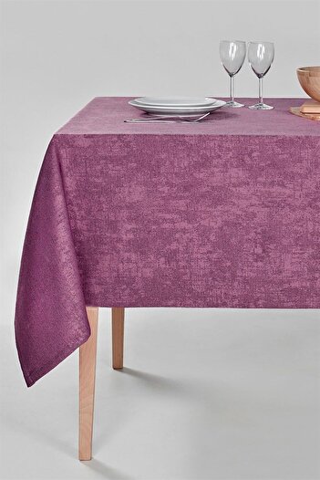 Denizli Concept Jacquard Plum Tablecloth - Stylish and Stain-Resistant Milano Design