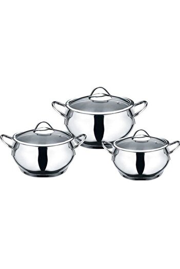 Kahramanlar Elite 3-Piece Large Size Steel Casserole Set