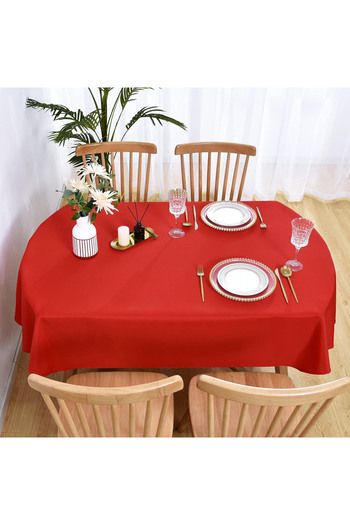 Zeren Home Care-free Liquid-proof Oval Tablecloth