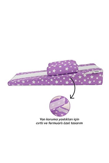 TOKKO Orthopedic Baby Reflux Mattress - Multifunctional, Washable Cover, Gas Relief, Lilac