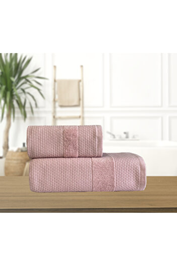 Lucy and Home Набір рушників для рук і обличчя з вишивкою з 100% бавовни - 50x100 см + 30x50 см