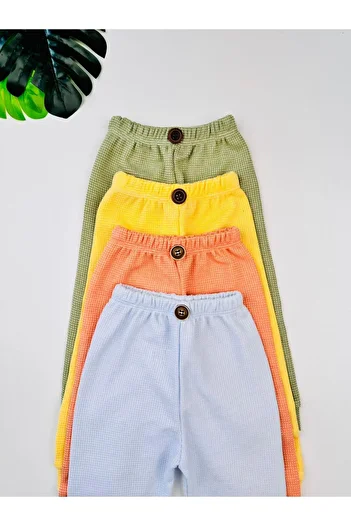 EFU BABY 4-piece Waffle Pants for Baby - Elastic Waist