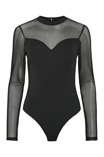 PIECES Pcmilly Ls Mesh Bodystocking - Noos Design