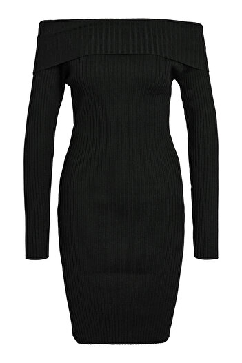 Noisy May Rochie cămașă din tricot cu mânecă deschisă NMFIFI - L/S OFF SHOUDLER