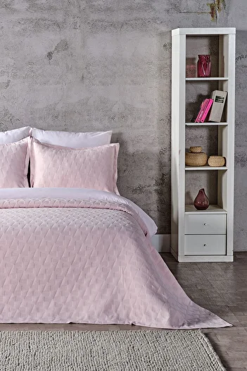 Doqu Home Arya King Size Double Cover Bed - Powder