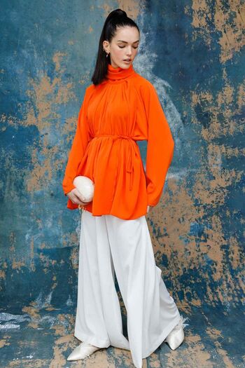 Hooopstore Ecru Color - Wide Leg Sand Trousers