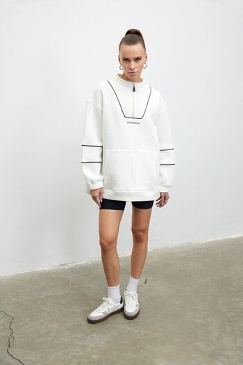 VATKALI Oversize sweatshirt with contrast piping