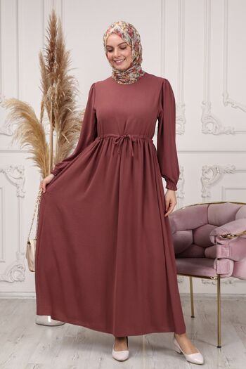fistan Φόρεμα Hijab με σχοινί μέσης