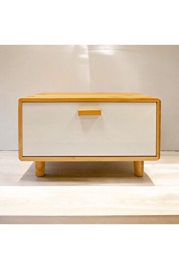 ELZEY HOME Bamboo Bread Cabinet with Openable and Closing Door 35X22 cm
