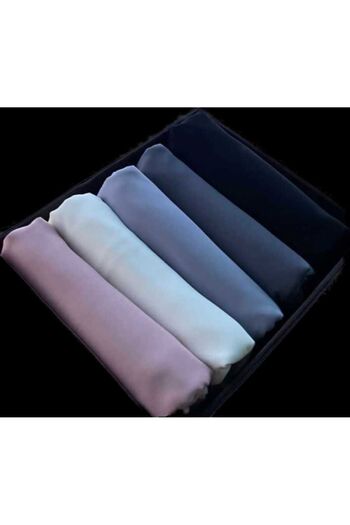 HAR-UM Ticaret Hijab Women's Cotton Jazz Shawl Model - Set of 5 Black, white, dark Grey, light Grey, powder