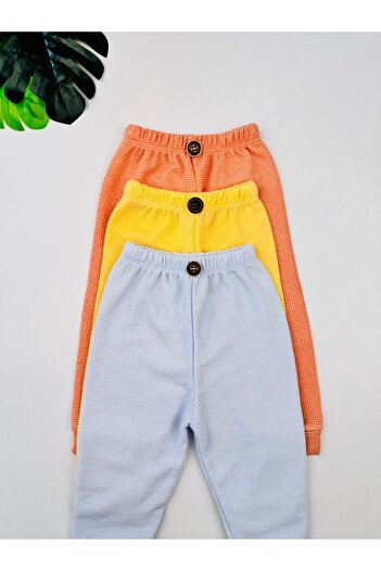 EFU BABY 3-piece Waffle Pants for Baby - Elastic Waist